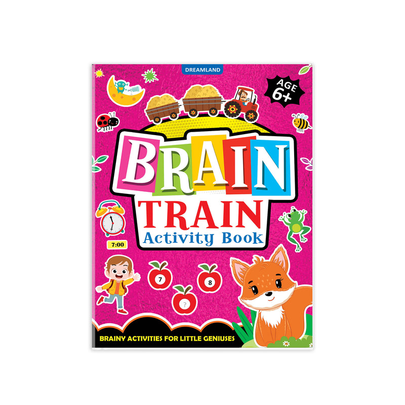 Brain Train Activity Book for Kids Age 6+ - With Colouring Pages, Mazes, Puzzles and Word searches Activities