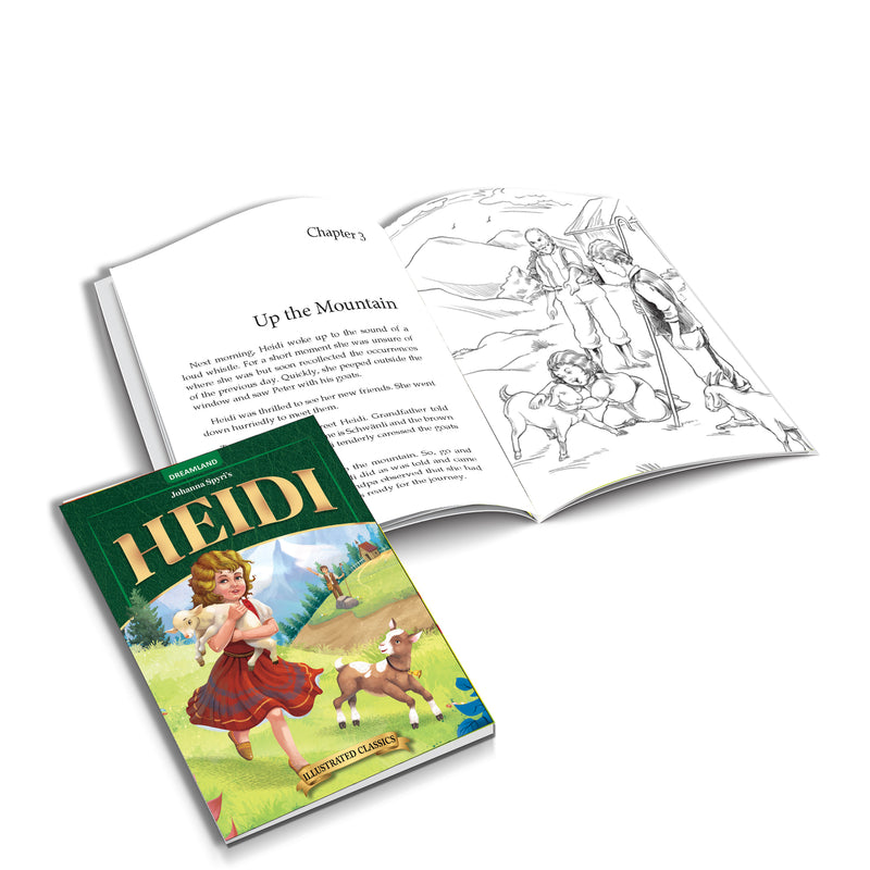 Heidi- Illustrated Abridged Classics for Children with Practice Questions