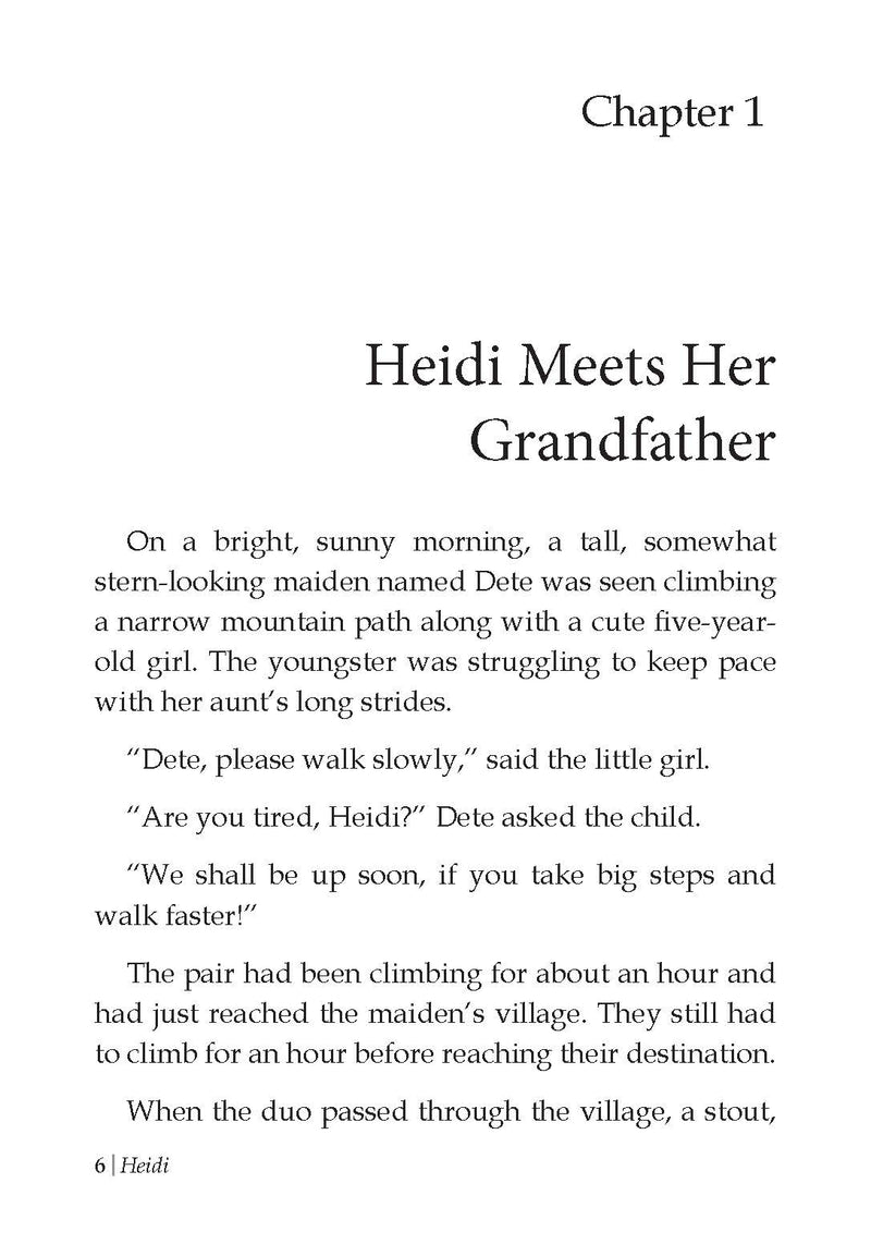 Heidi- Illustrated Abridged Classics for Children with Practice Questions