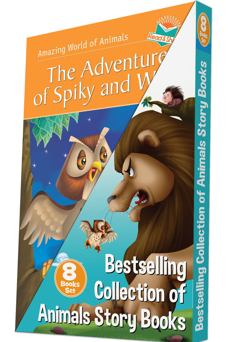 Set of 8 Self Reading Amazing Animal Story Books for Children