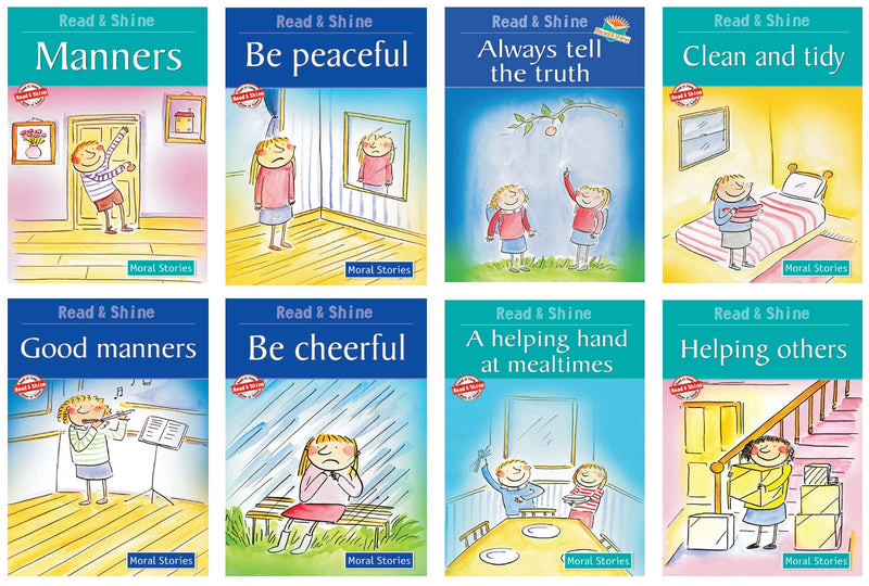 Set of 8 Self Reading Moral Story Books for Children