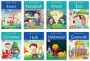 Set of 8 Reading Story Books about Festivals for Children