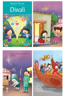 Set of 8 Reading Story Books about Festivals for Children