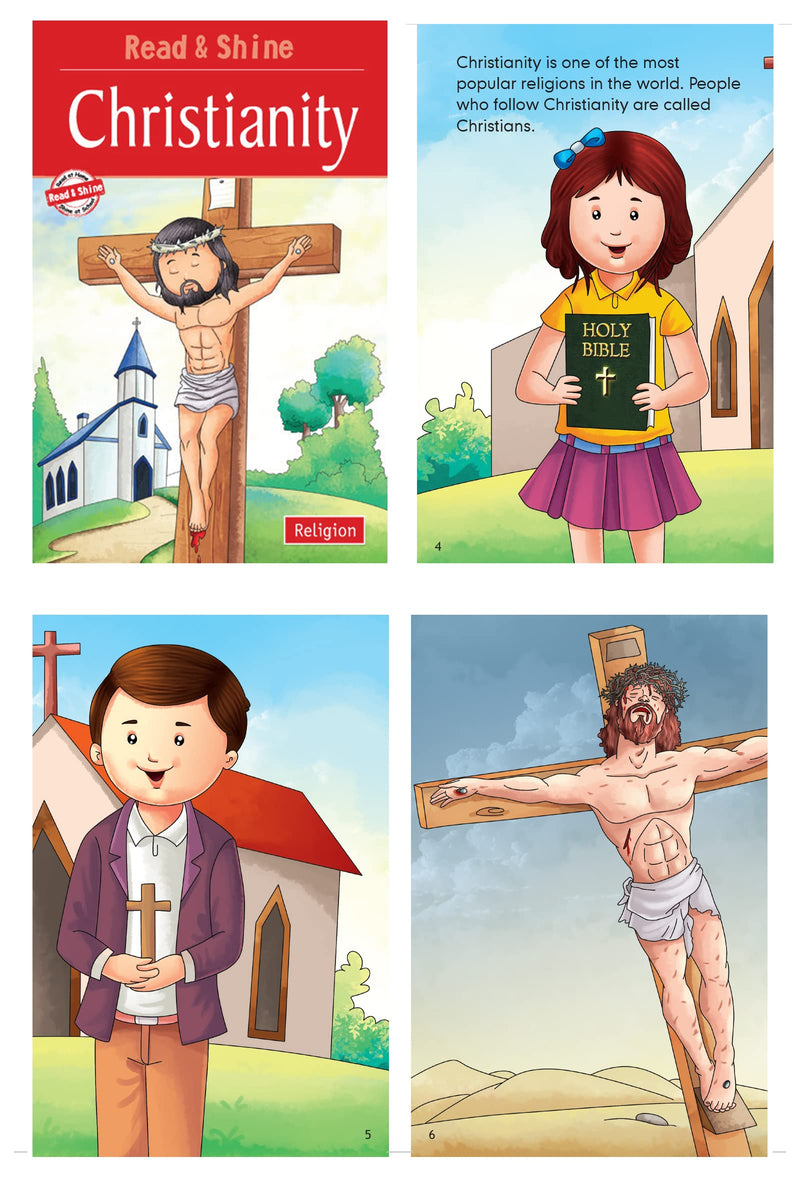 Set of 8 Reading Story Books about Religion for Children