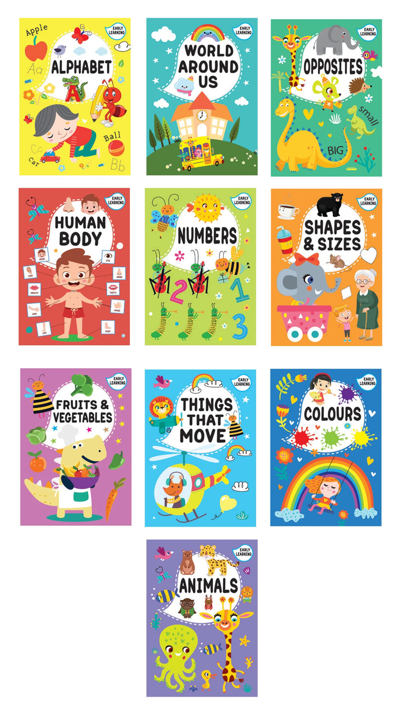 Early Learning Activity Bag - 10 Books Set for Children