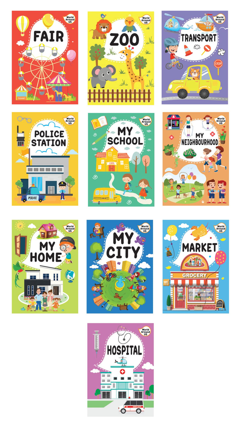 World Around Us Activity Bag - 10 Books Set for Children