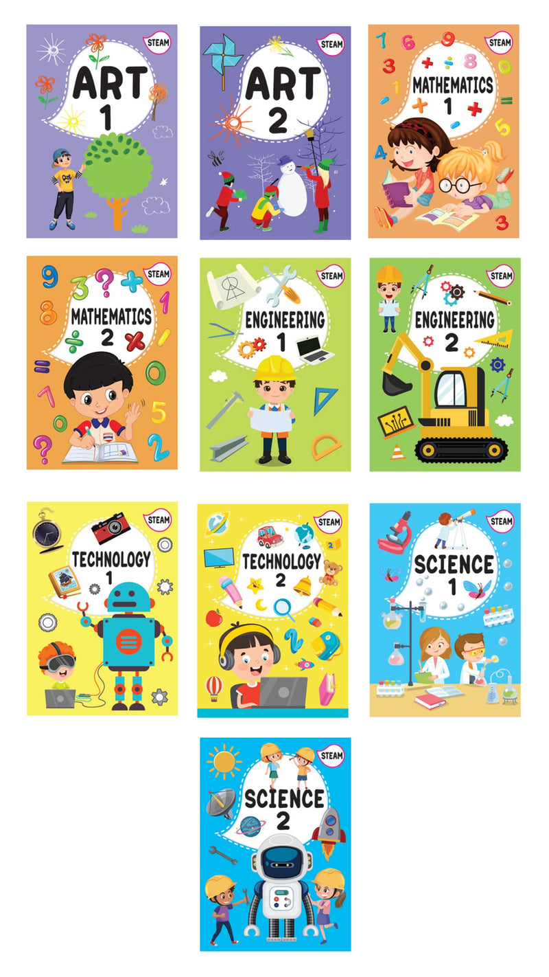 STEAM Activity Bag - 10 Books Set for Children