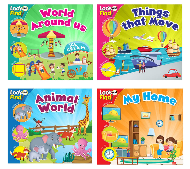 Set of 4 Look & Find Board Books