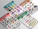 Early Learning Charts - 4 Jumbo Charts for Kids