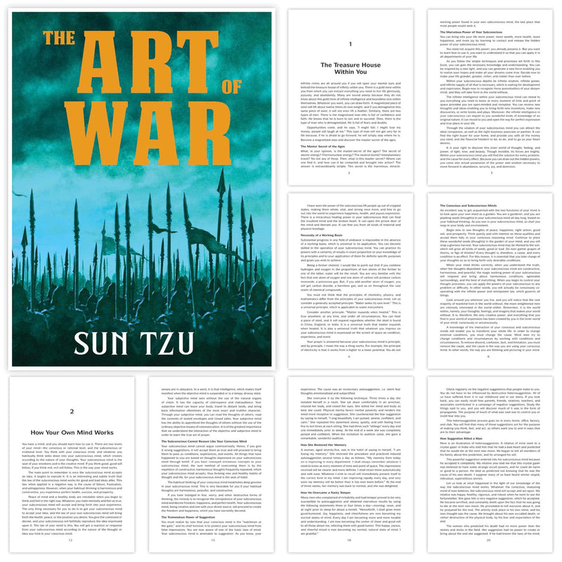 Pack of 6 Self Help Book for Adult - How to Self Confidence, Stop Worrying, Win Friends, Subconscios Mind, Think & Grow and Art of War