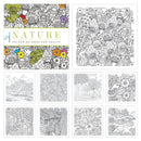 Pack of 4 Colouring Books for Adult with Tear Out Sheet - Animals, Nature, Mandala and Travel