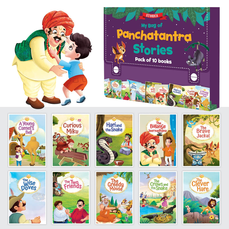 Panchtantra-Amazing Story Bag - 10 Book Set for Kids Children