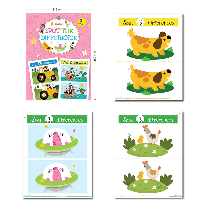 Colour by Numbers, Mazes, Look & Find, Spot the Difference - Set of 4 Activity Books for 3+ Years