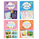 Colour by Numbers, Mazes, Look & Find, Spot the Difference - Set of 4 Activity Books for 3+ Years
