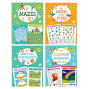 Mazes, Colour by Numbers, Spot the Difference , Look & Find - 4 Activity Books for 4+