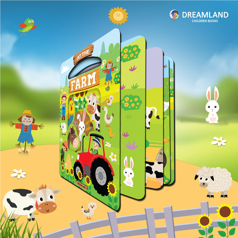 Die Cut Window Board Book - At the Farm : Children Educational Picture Book By Dreamland