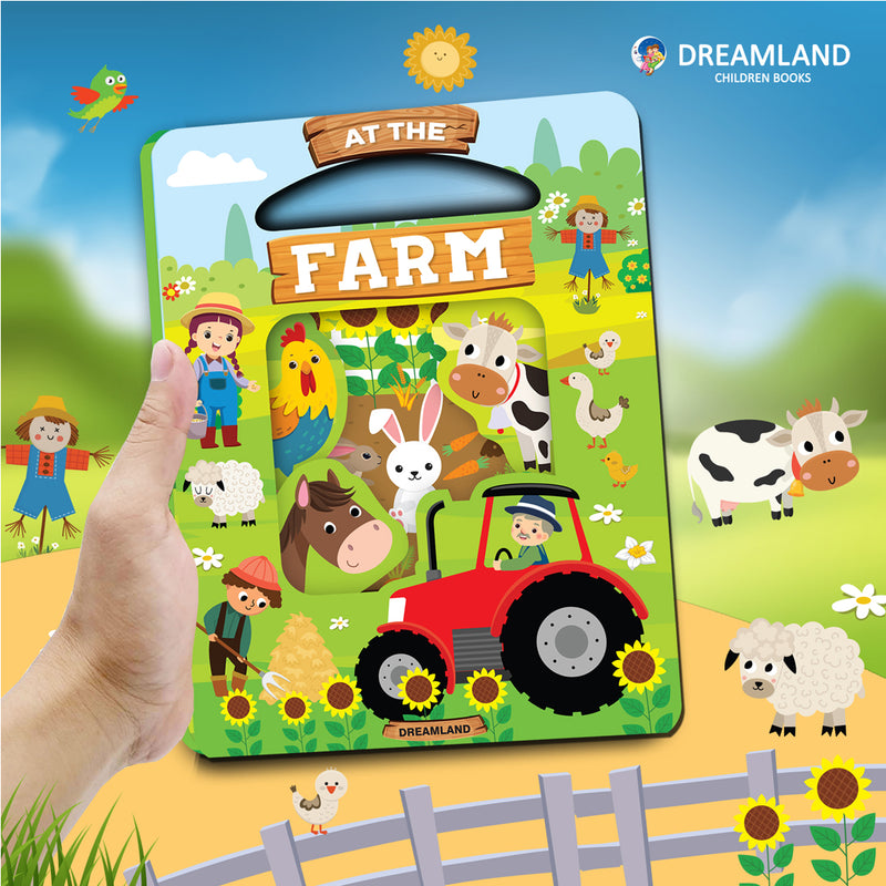 Die Cut Window Board Book - At the Farm : Children Educational Picture Book By Dreamland