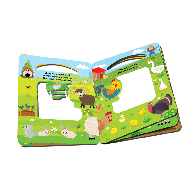 Die Cut Window Board Book - At the Farm : Children Educational Picture Book By Dreamland