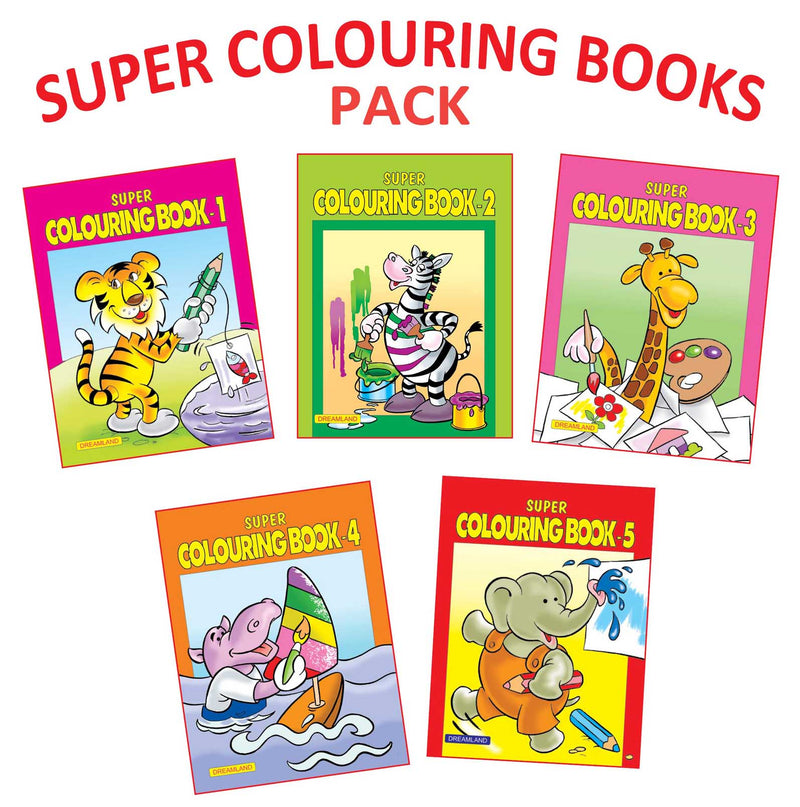 Super Colouring book (5 titles) pack