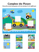 Ultimate Vehicles Scissors Skills Activity Book for Kids Age 4 - 7 years | With Child- Safe Scissors, Games and Mask
