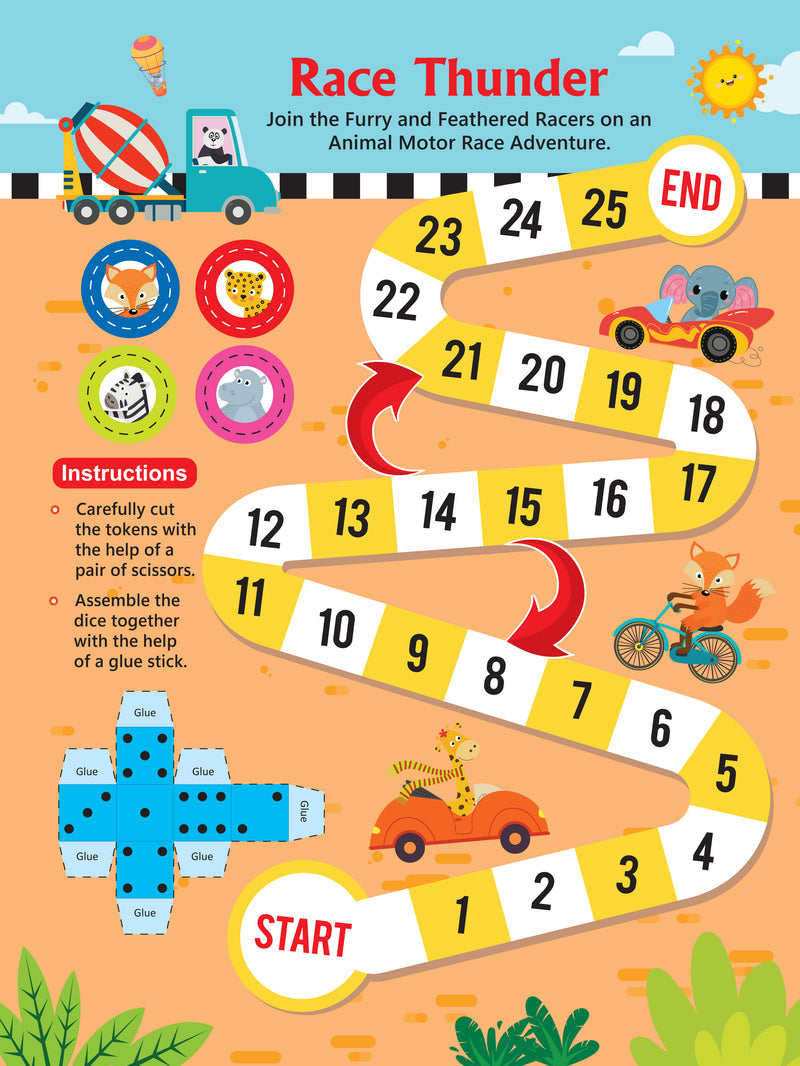Ultimate Vehicles Scissors Skills Activity Book for Kids Age 4 - 7 years | With Child- Safe Scissors, Games and Mask
