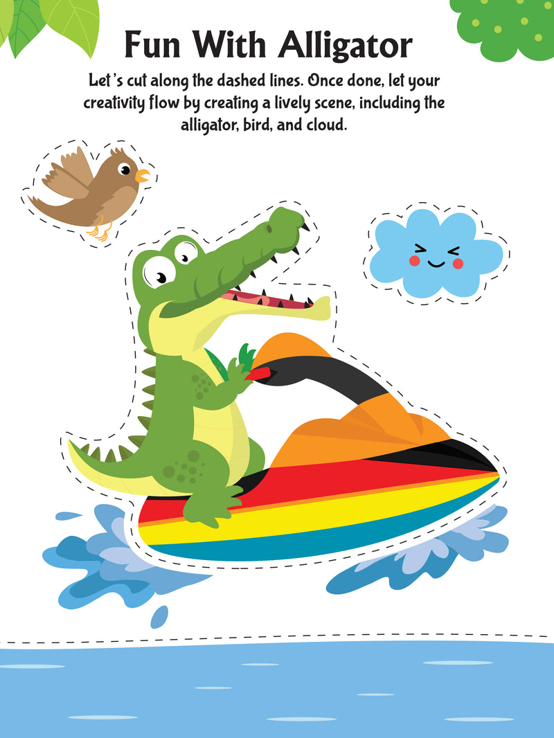 Ultimate Vehicles Scissors Skills Activity Book for Kids Age 4 - 7 years | With Child- Safe Scissors, Games and Mask