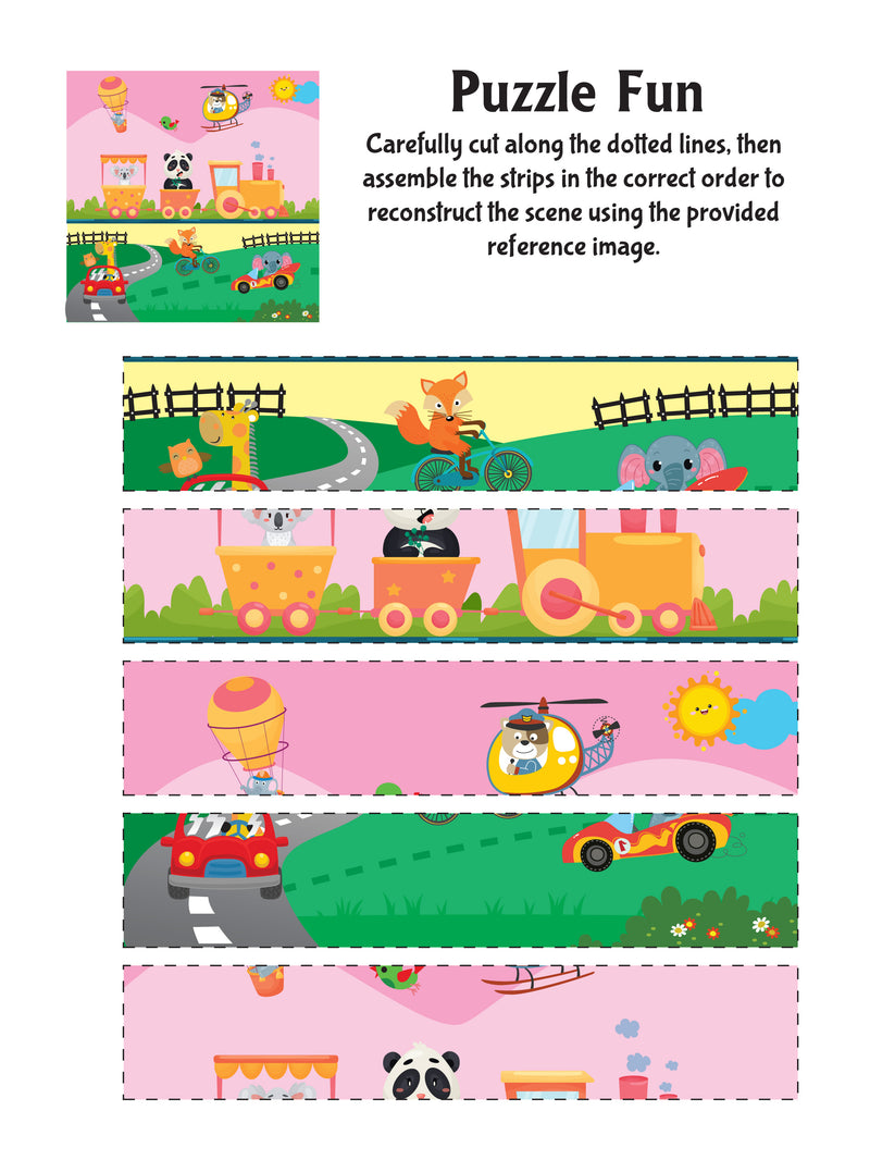 Ultimate Vehicles Scissors Skills Activity Book for Kids Age 4 - 7 years | With Child- Safe Scissors, Games and Mask