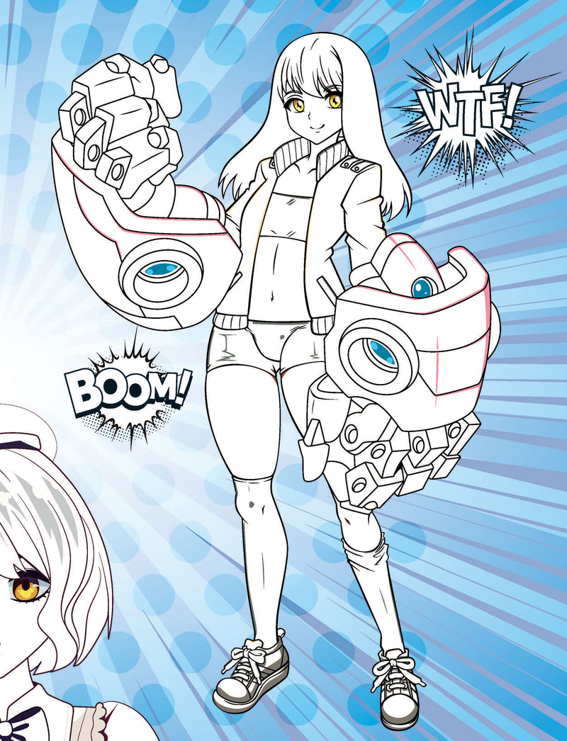 Colour Your Own Manga Book 3  With Free Manga Colouring Poster Age 4+