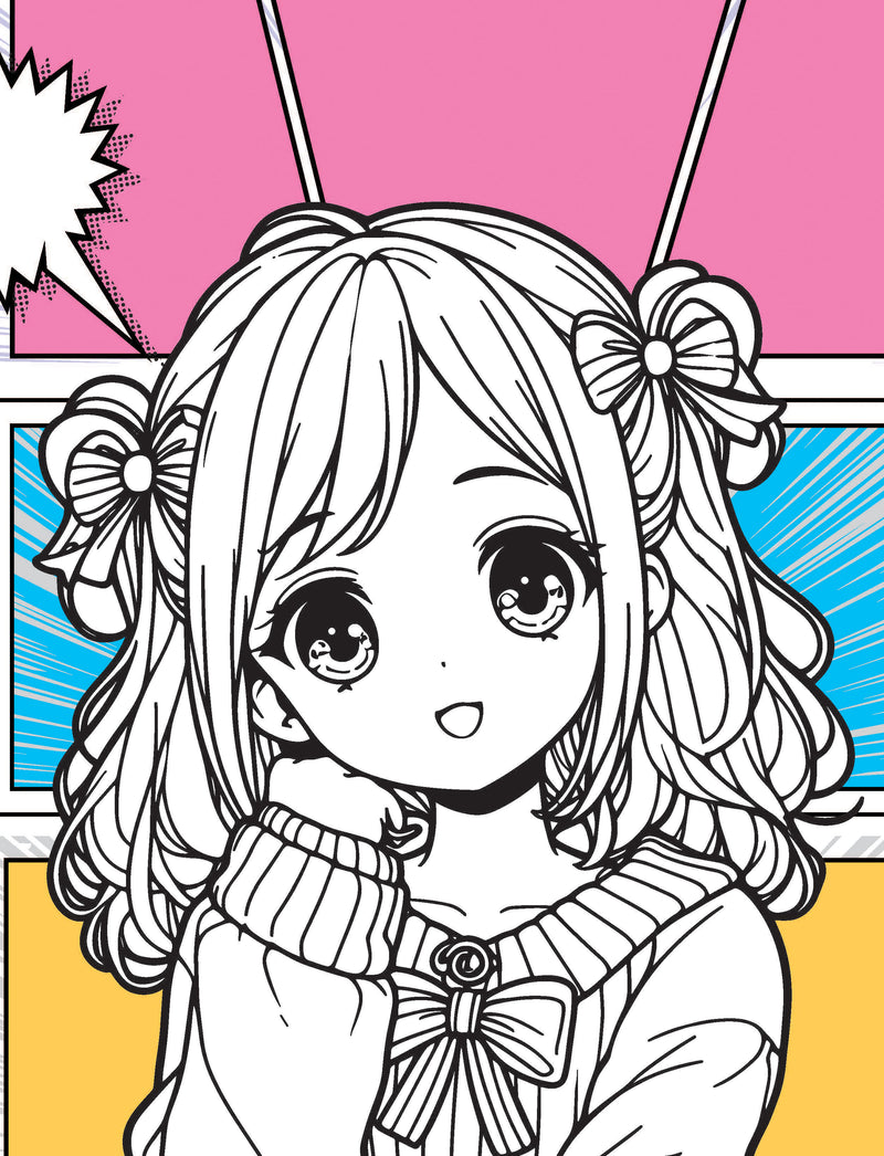 Colour Your Own Manga Book 3  With Free Manga Colouring Poster Age 4+