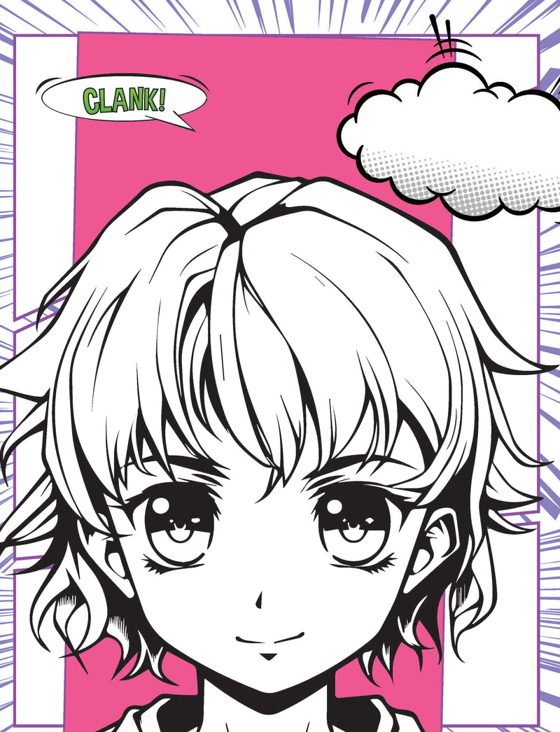 Colour Your Own Manga Book 3  With Free Manga Colouring Poster Age 4+