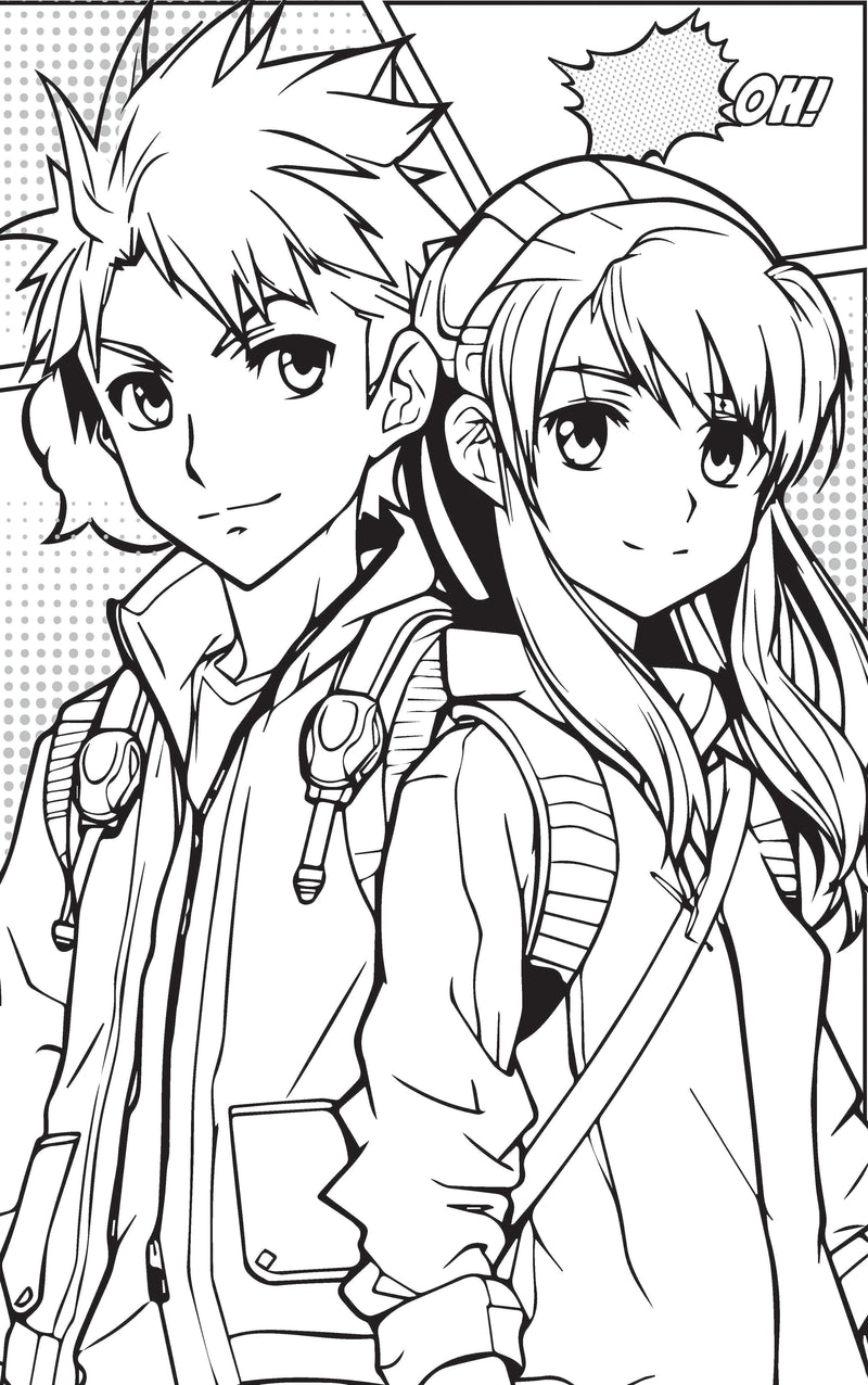 Colour Your Own Manga Book 4  With Free Manga Colouring Poster Age 4+