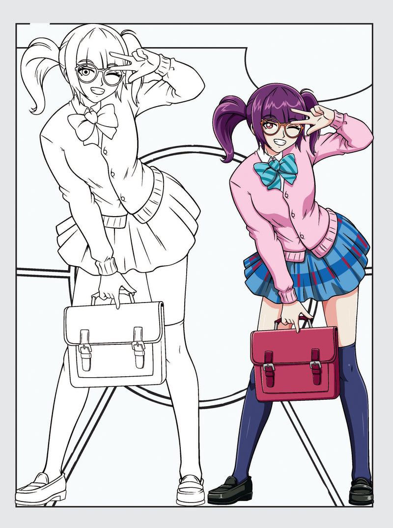 Colour Your Own Manga Book 4  With Free Manga Colouring Poster Age 4+