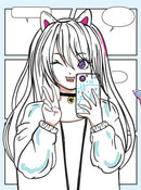 Colour Your Own Manga Book 4  With Free Manga Colouring Poster Age 4+