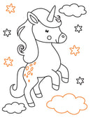 Unicorn Neon Colour and Sticker Dots Book  Over 500 Stickers