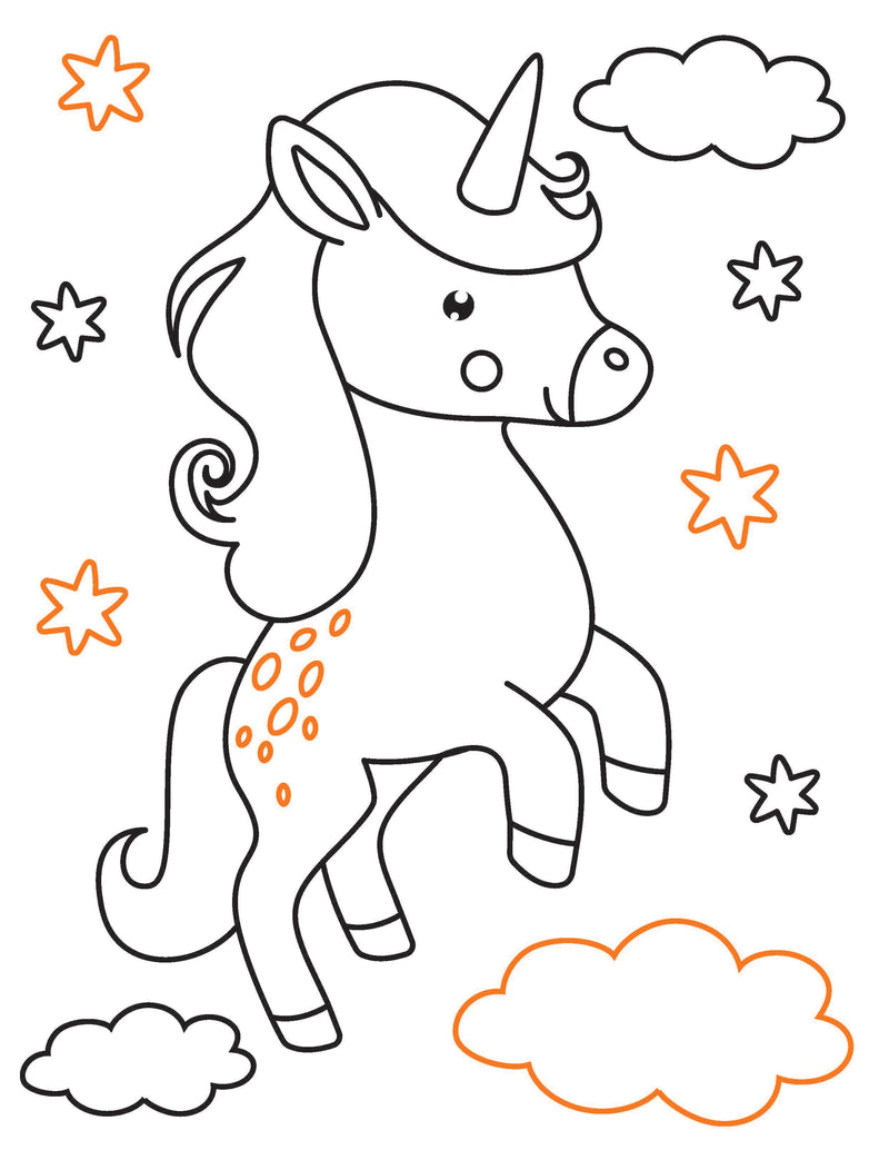 Unicorn Neon Colour and Sticker Dots Book  Over 500 Stickers