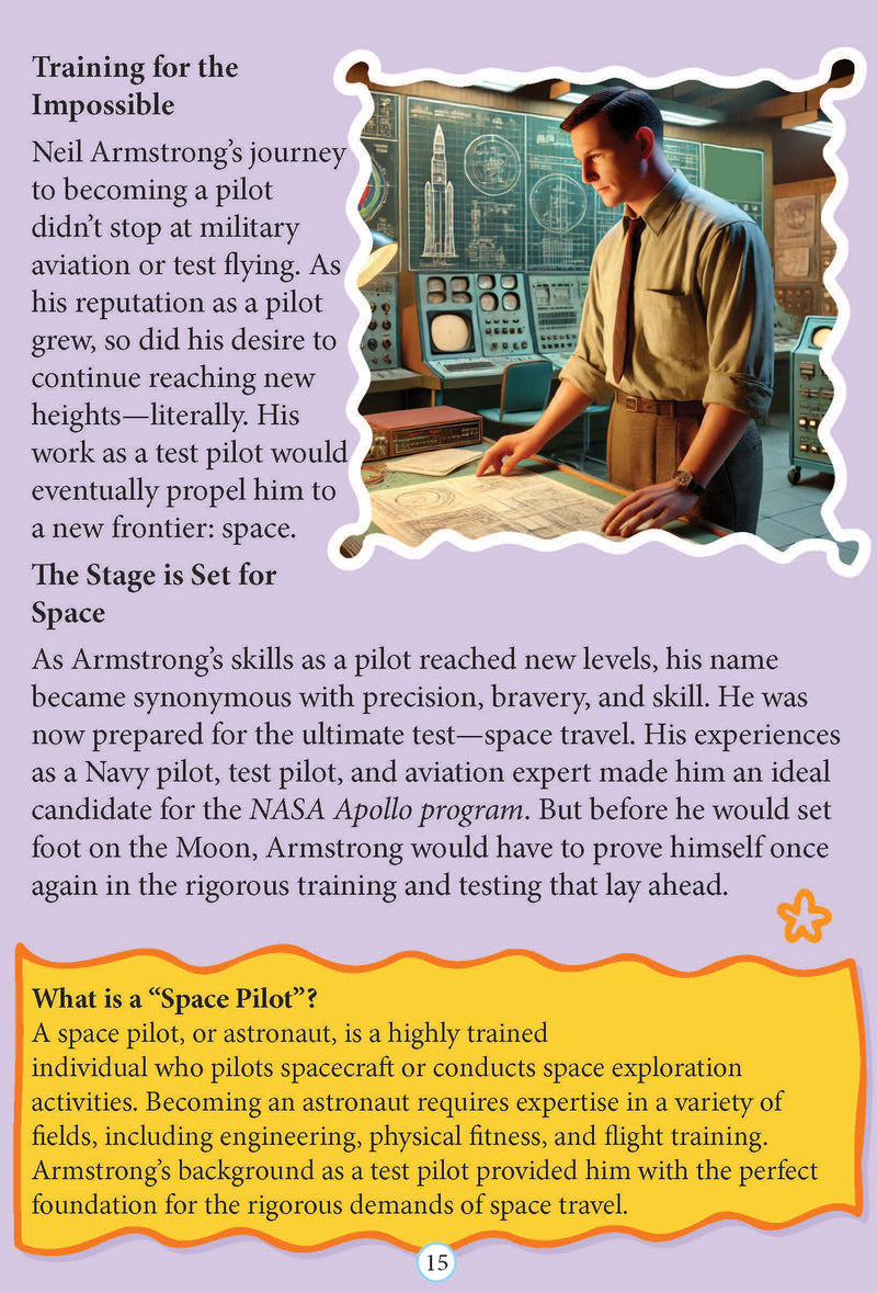 Neil Armstrong  Icons of Inspiration  Illustrated Biography for Kids Age 6 - 12 Years