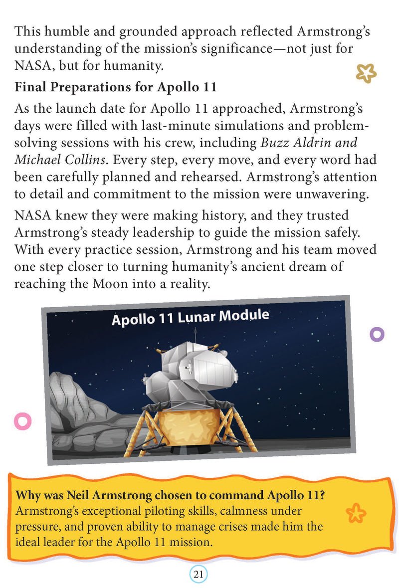 Neil Armstrong  Icons of Inspiration  Illustrated Biography for Kids Age 6 - 12 Years