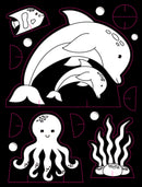 Under Ocean Neon Colour and Sticker Dots Book  Over 500 Stickers