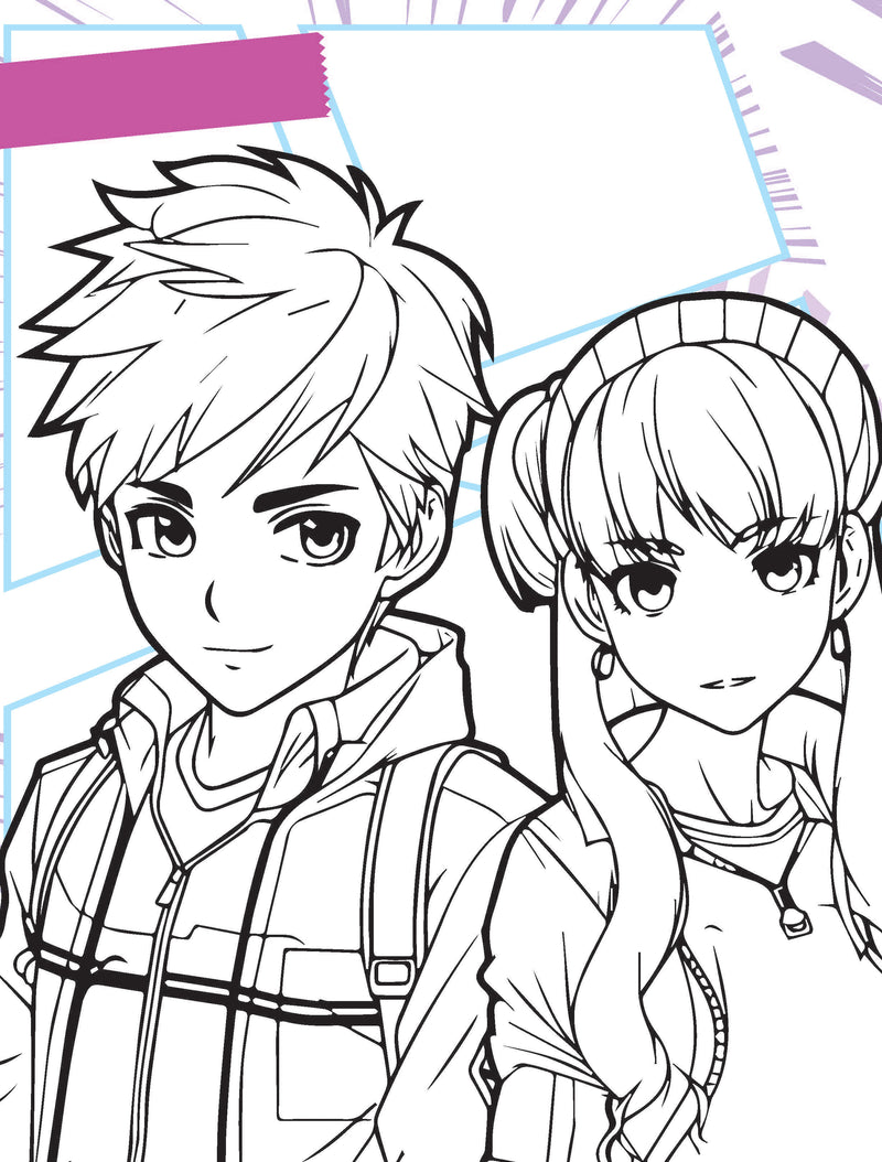 Colour Your Own Manga Book 2  With Free Manga Colouring Poster Age 4+