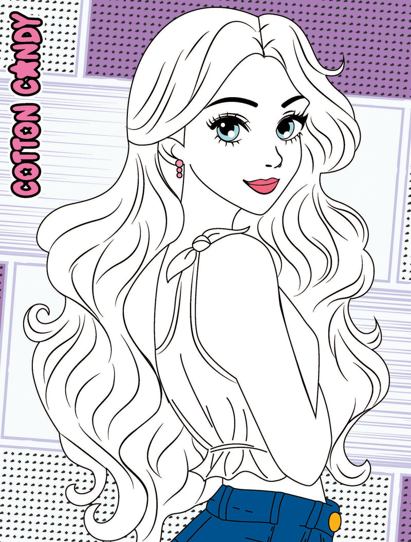Colour Your Own Manga Book 2  With Free Manga Colouring Poster Age 4+