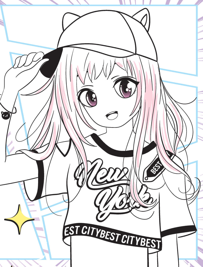 Colour Your Own Manga Book 2  With Free Manga Colouring Poster Age 4+