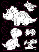Dinosaur Neon Colour and Sticker Dots Book  Over 500 Stickers