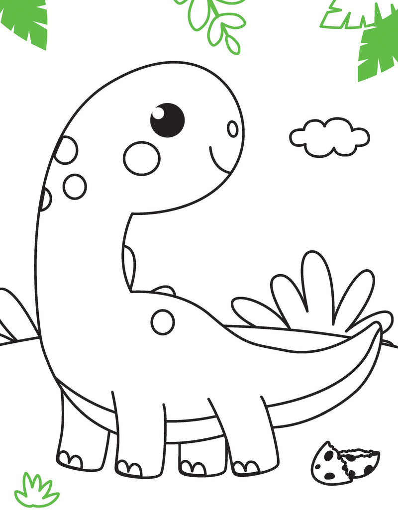 Dinosaur Neon Colour and Sticker Dots Book  Over 500 Stickers