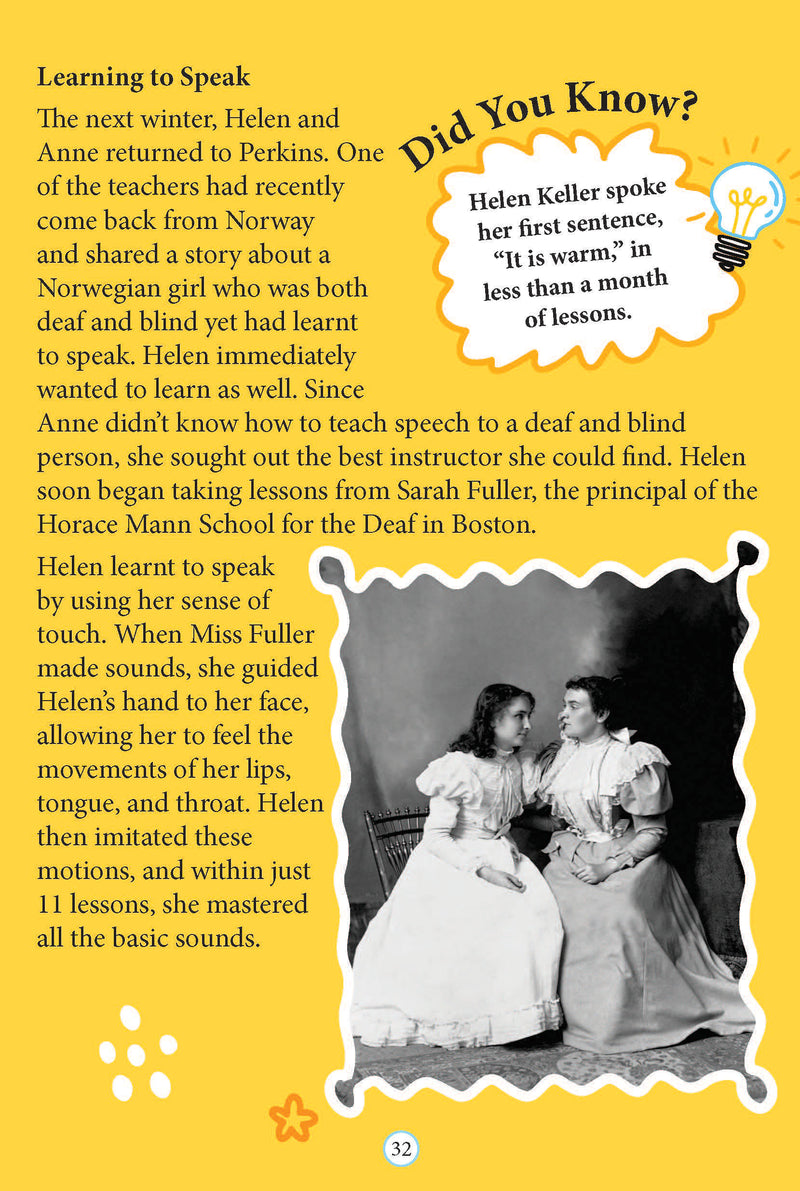 Helen Keller  Icons of Inspiration  Illustrated Biography for Kids Age 6 - 12 Years
