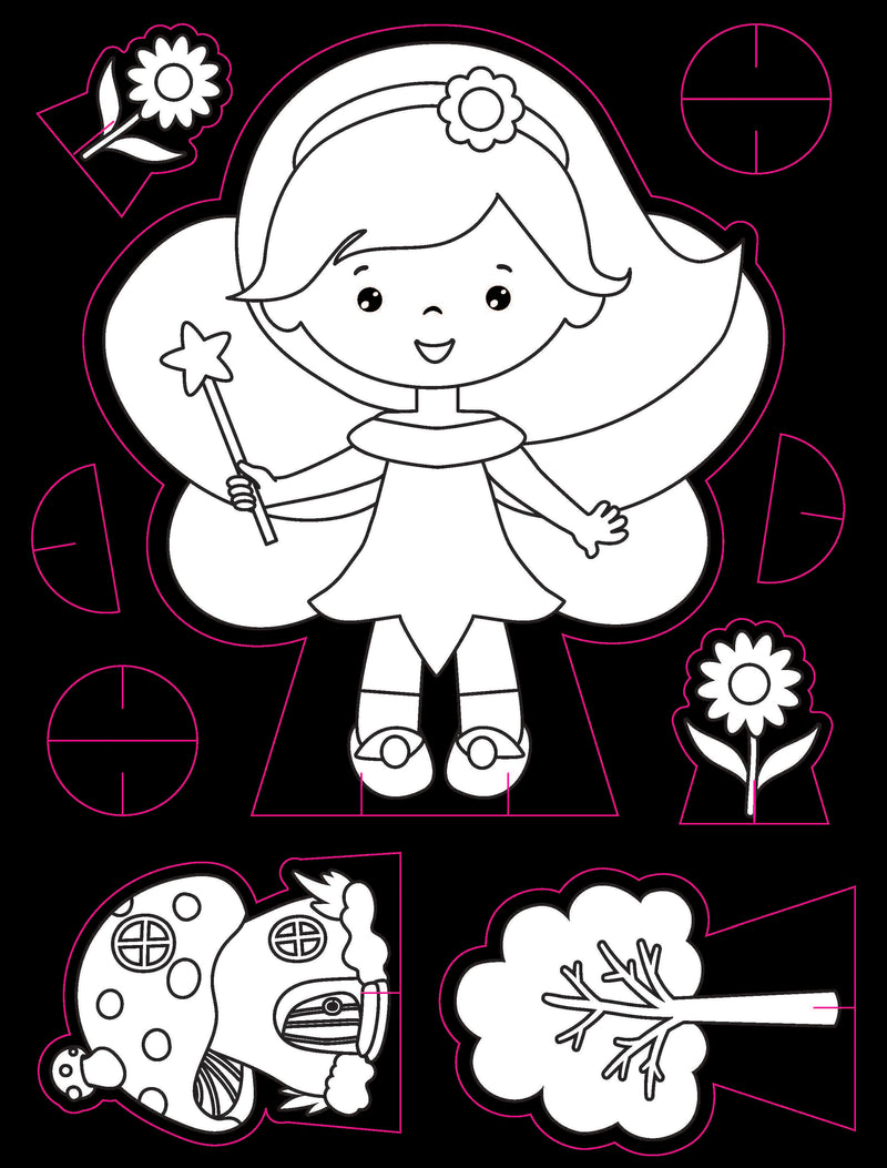 Little Fairy Neon Colour and Sticker Dots Book  Over 500 Stickers