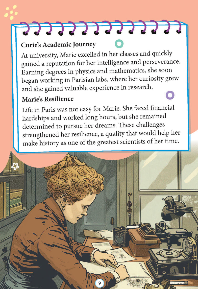 Marie Curie  Icons of Inspiration  Illustrated Biography for Kids Age 6 - 12 Years