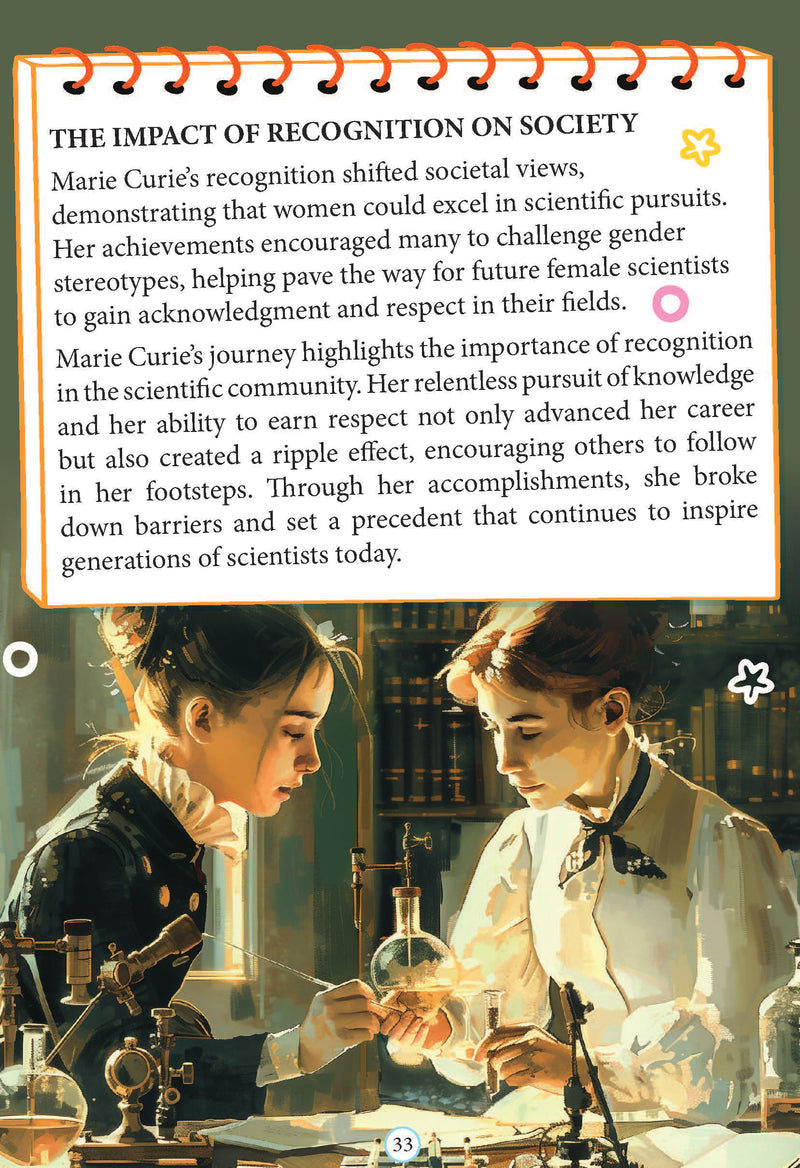 Marie Curie  Icons of Inspiration  Illustrated Biography for Kids Age 6 - 12 Years