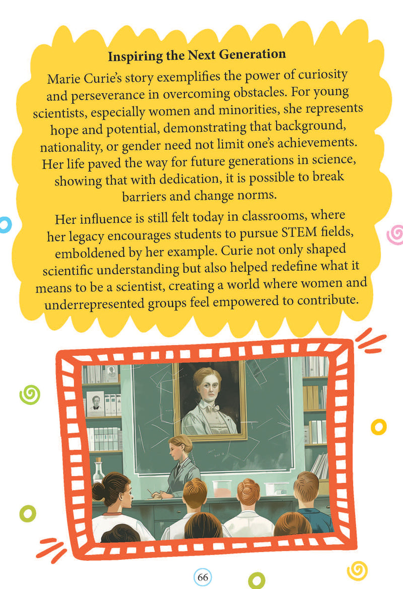 Marie Curie  Icons of Inspiration  Illustrated Biography for Kids Age 6 - 12 Years
