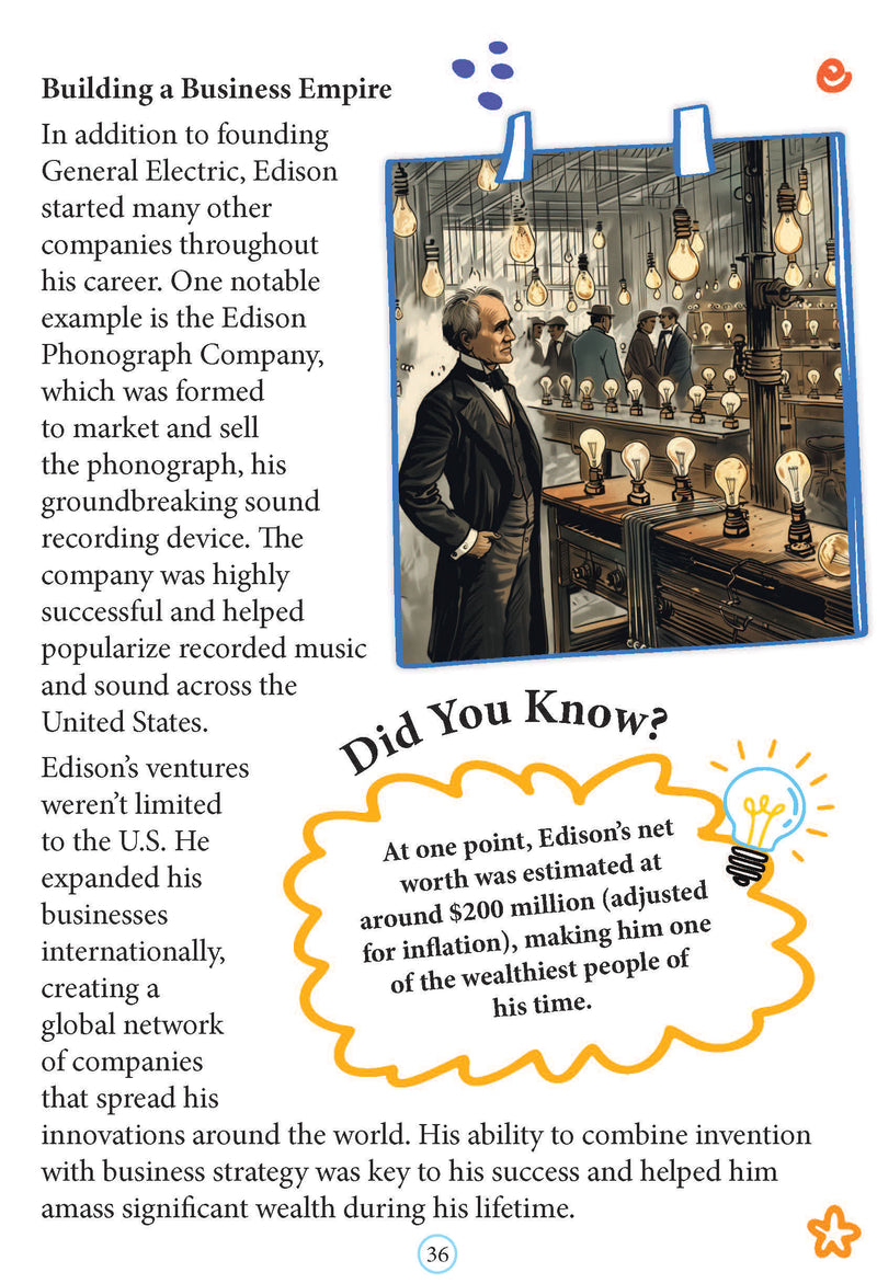 Thomas Edison  Icons of Inspiration  Illustrated Biography for Kids Age 6 12 Years