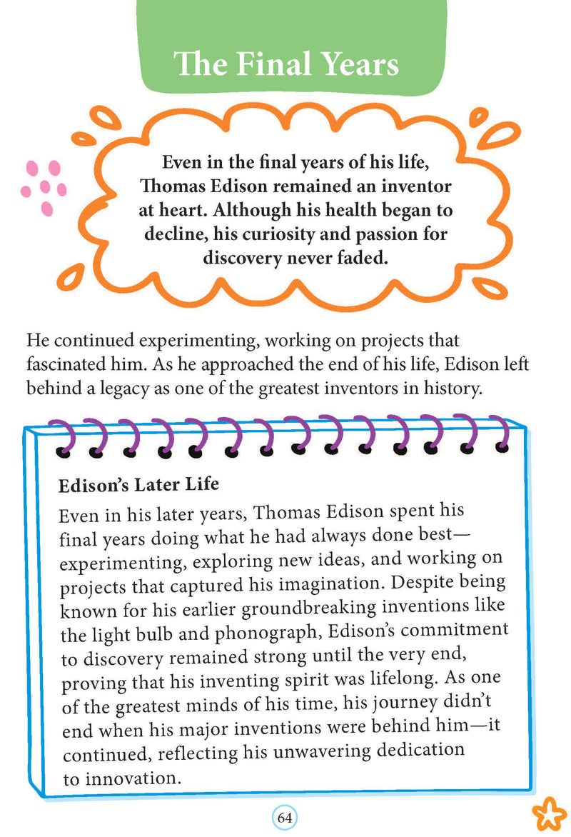 Thomas Edison  Icons of Inspiration  Illustrated Biography for Kids Age 6 12 Years